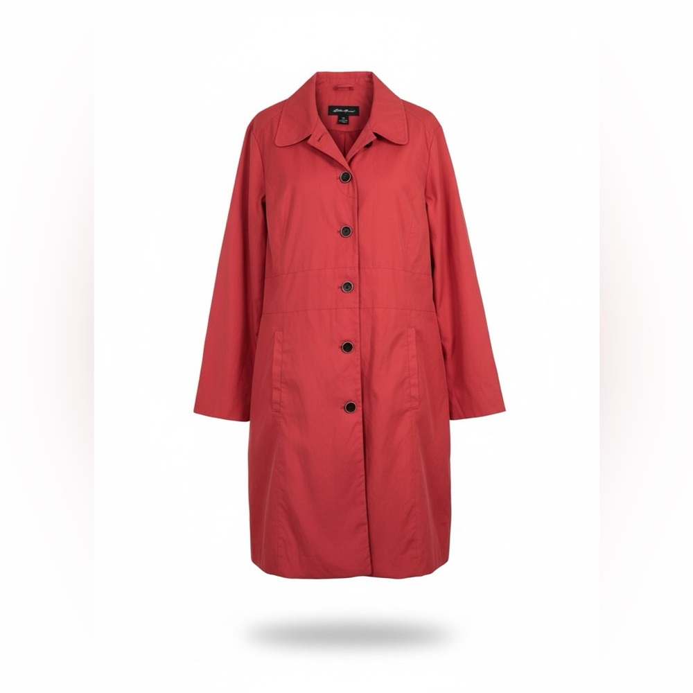 Eddie Bauer XL Women's Red Trench Coat